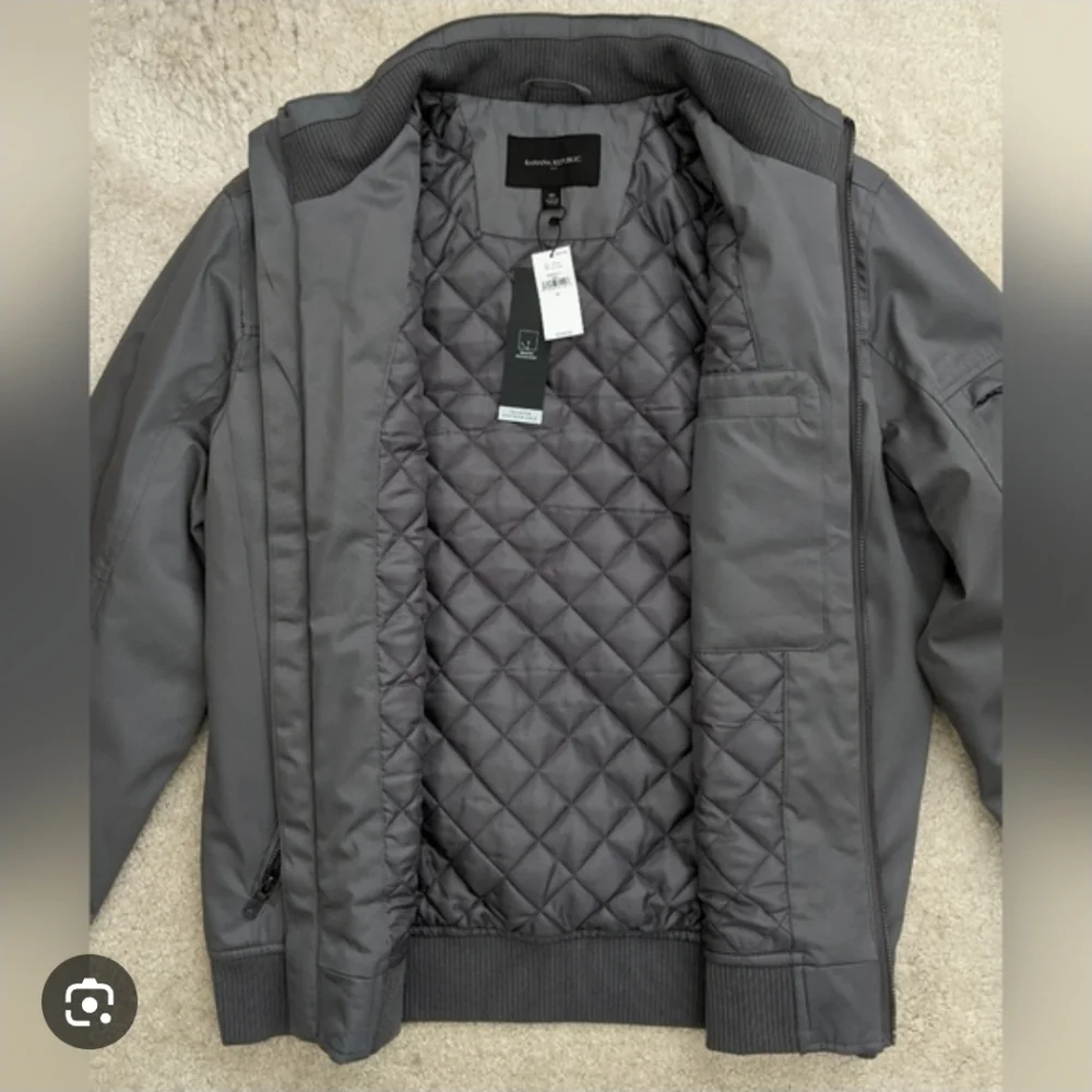 Men's Bomber Flight Jacket XL Banana Republic Gray